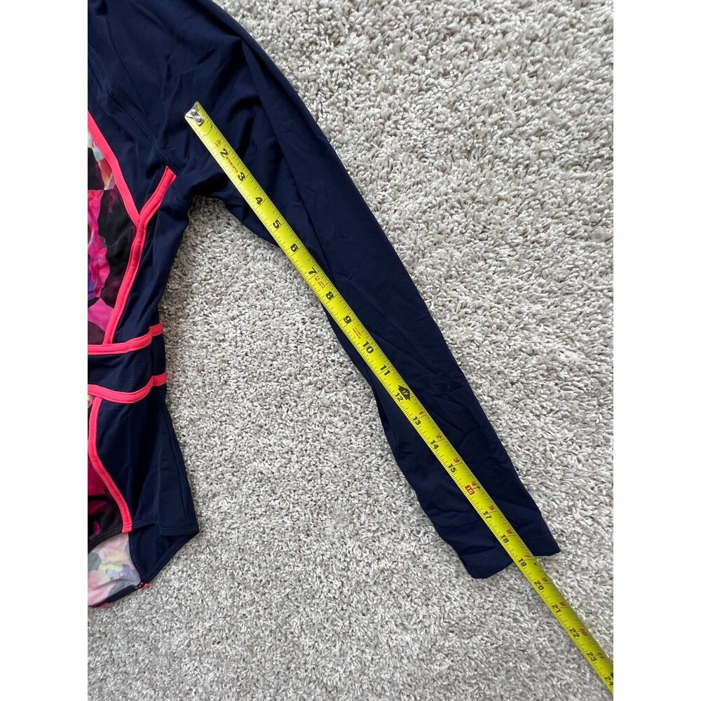 ATHLETA RED MYSTIQUE ONE PIECE RASHGUARD FOR SWIM SURF BEACH SIZE L - Picture 4 of 7